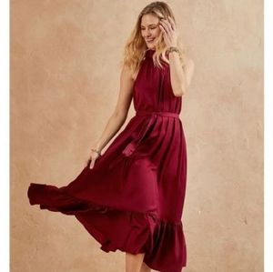 BNWT Banana Republic Red Halter Dress